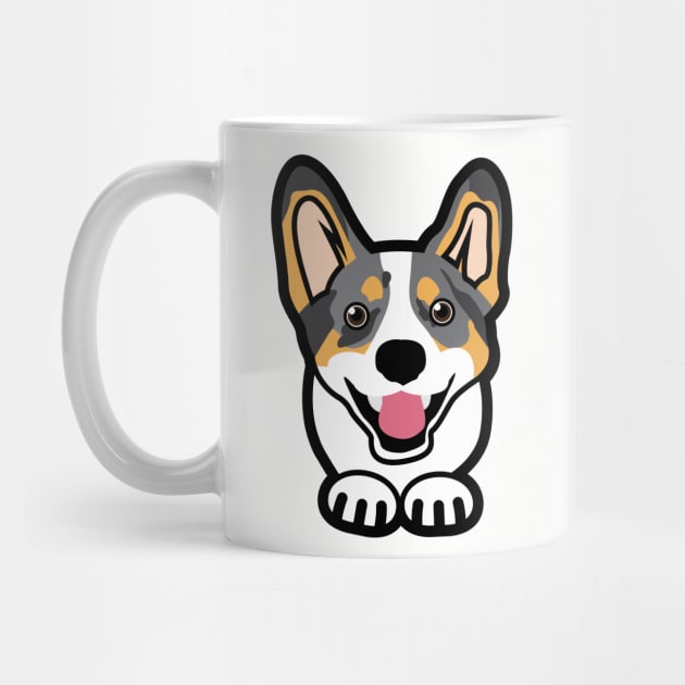 Blue Merle Corgi by One30Creative